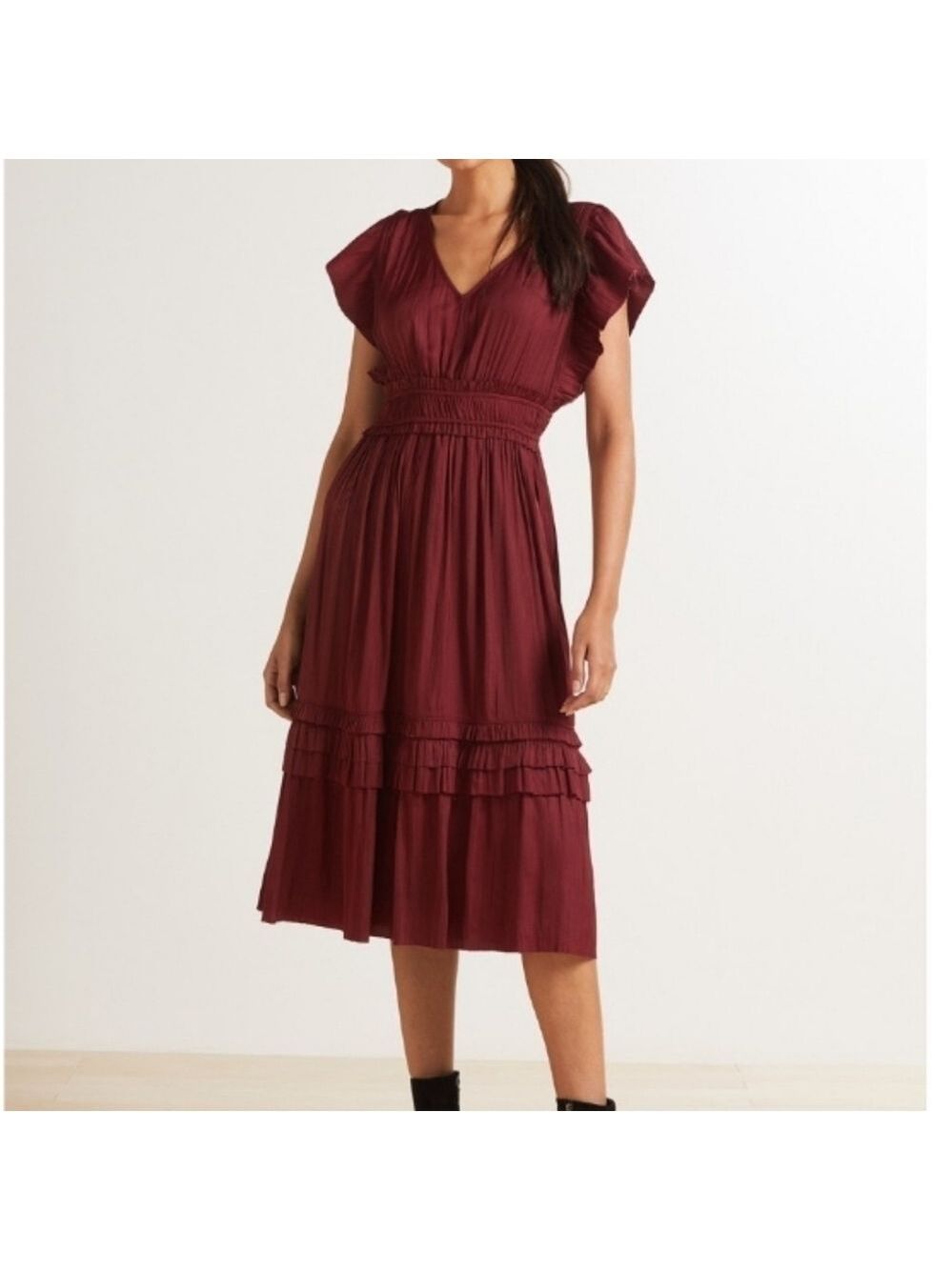 Roan + Ryan Talulah Wine Holiday Dress